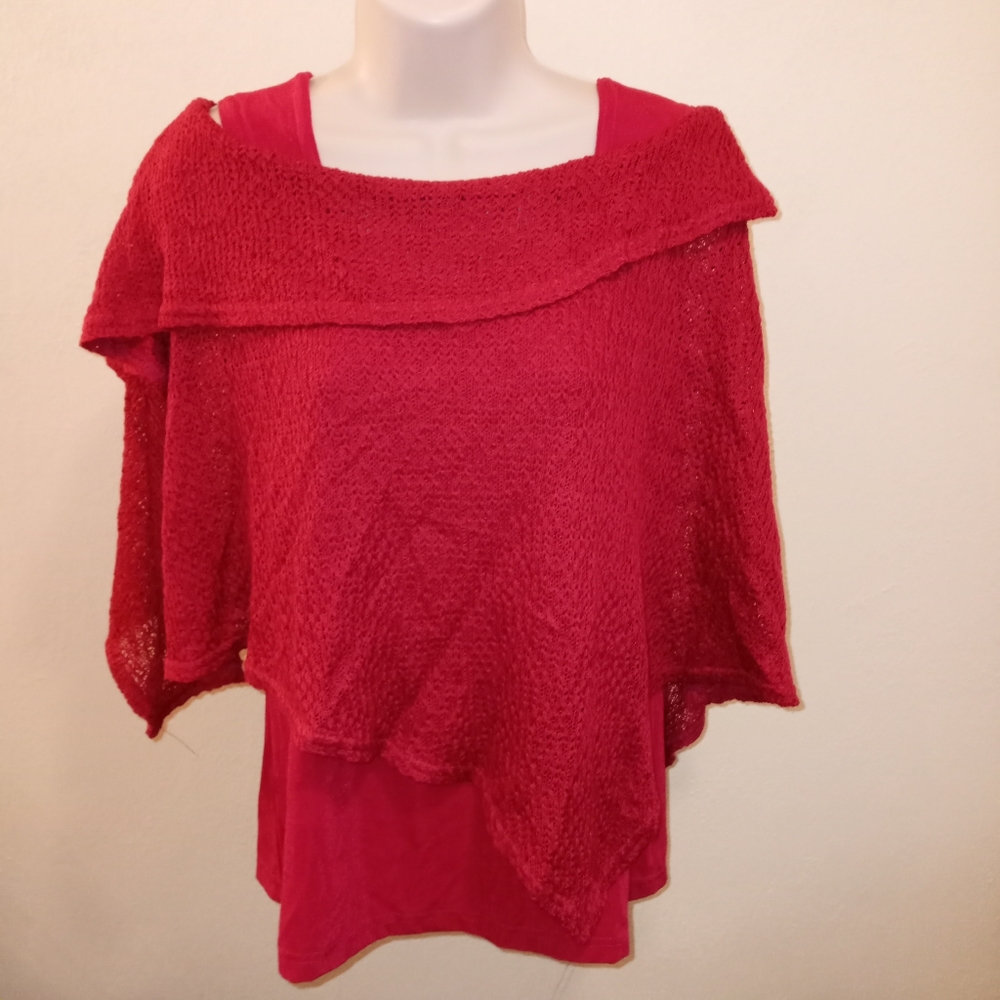 Adorable Carolyn Strauss Lightweight Bardot Style Shrug Over Tank In Small